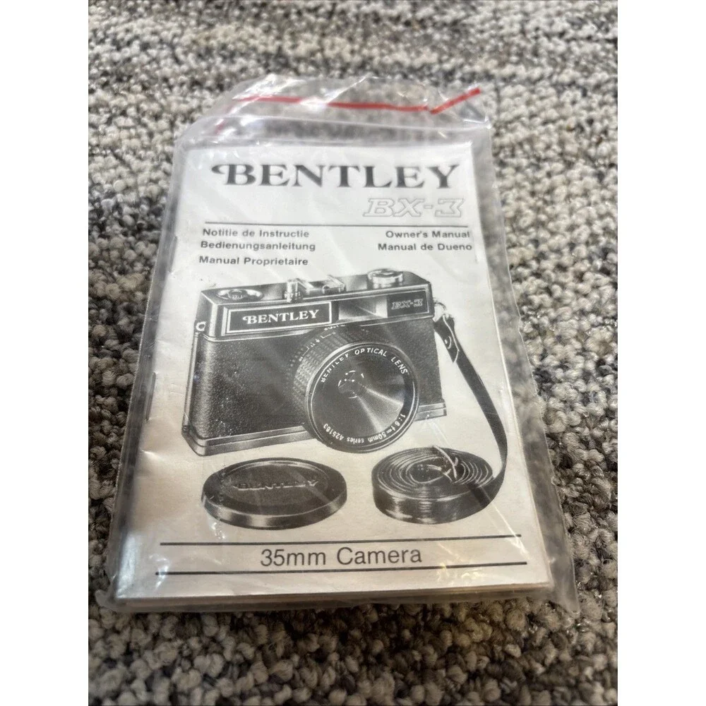 Vintage Bentley BX-3 35mm Film Cameras with 1 Soft Case /Box/Manual/ Untested